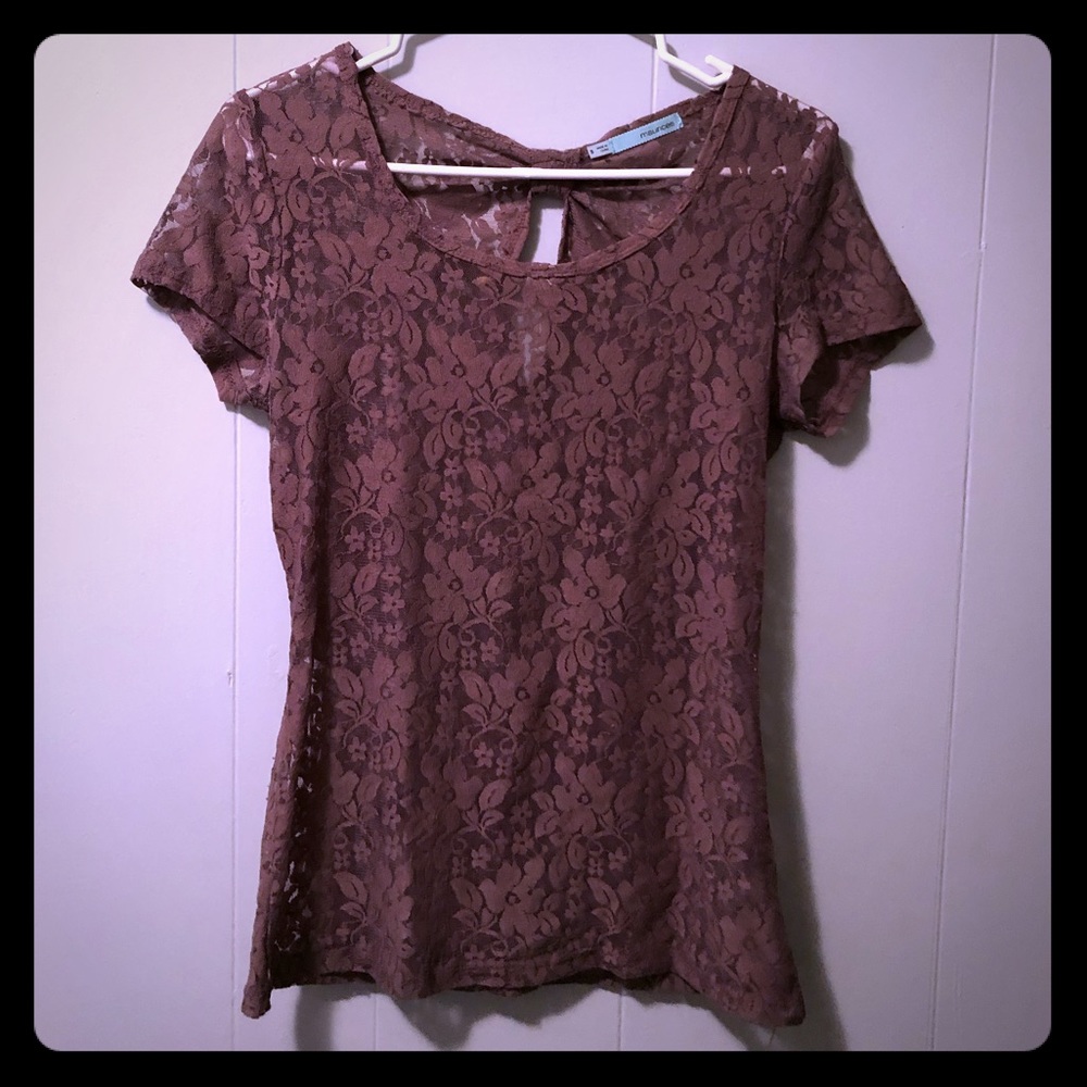Maurices Brown Lace Blouse
